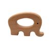 12pcs Lovely Cartoon Wood Elephant Montessori Toy Pendant Pure Natural Animal Shape Beech Wooden Handmade Cut Pattern DIY Beading Necklace Pendant (Cactus 10pcs) view 4