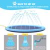 Splash Sprinkler Pad for Dogs Kids,59 Thicken Dog Pool with Sprinkler,Pet Outdoor Play Water Mat Toys for Dogs Cats and Kiddie view 4