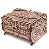 Wood Trick Treasure Puzzle Box for Adults - 3D Wooden Puzzle for Adults to Build - Cute & Neat Design - with Shimmering Crystals - Store Your Jewelry - Wood Model Kit view 1