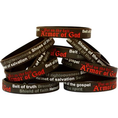 SayitBands 10 XL 9" Armor of God Wristband Bracelets Ephesians 6:10-18