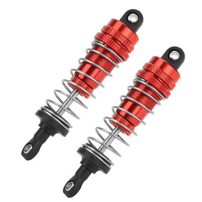 Metal Oil-Filled Shock Absorbers for 1/14 RC Cars, Adjustable Suspension for WLtoys 144001 and Similar Models, for Racing and Drifting (Red/Blue)