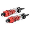 Metal Oil-Filled Shock Absorbers for 1/14 RC Cars, Adjustable Suspension for WLtoys 144001 and Similar Models, for Racing and Drifting (Red/Blue) view 2