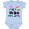 inktastic Mommy's Fishing Buddy with Colorful Fish Baby Bodysuit 24 Months 0100 Light Blue 3ad38 view 1