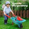CUTE STONE Kids Gardening Tool Set, Garden Toys with Wheelbarrow, Watering Can, Gardening Gloves, Hand Rake, Shovel, Trowel, Double Hoe, Apron with Pockets, Outdoor Indoor Toys Gift for Boys Girls view 4