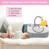 ABenkle Diaper Caddy Organizer, Boho Rustic Cotton Rope Nursery Baby Basket, Changing Table Organizer for Baby Diaper Storage and Baby Shower view 2
