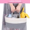 ABenkle Diaper Caddy Organizer, Boho Rustic Cotton Rope Nursery Baby Basket, Changing Table Organizer for Baby Diaper Storage and Baby Shower view 3