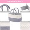 ABenkle Diaper Caddy Organizer, Boho Rustic Cotton Rope Nursery Baby Basket, Changing Table Organizer for Baby Diaper Storage and Baby Shower view 4