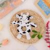 Apricot Lamb Baby Cow Calf Soft Rattle Toy, Plush Stuffed Animal for Newborn Soft Over 0 Months (cow, 6 Inches) view 4