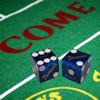 19mm Craps Dice Pair Matching Serial Numbers - Authentic Las Vegas Casino Table-Played Dice (Binion's (Blue Polished)) view 3