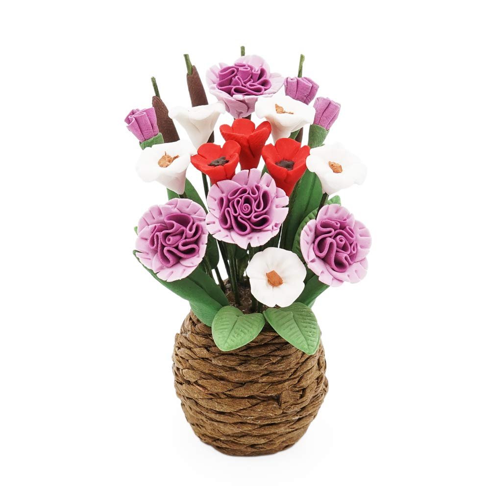Odoria 1/12 Miniature Plants and Flowers Dollhouse Decoration Accessories