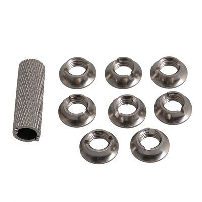 8pcs Switch Nut w/Wrench Replacement for FUTABA JR/Frsky Transmitter N10268 (Titanium)