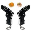 2 Packs of Mini Metal Folding Rubber Band Gun Toy with Keychain and Over 100 Rubber Bands. view 1