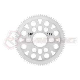 64 Pitch Spur Gear 117T Ver.2 / 3Racing / 3RAC-SG64117/V2