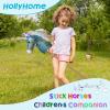 HollyHOME Sequin Unicorn Stick Horse Handcrafted Hobby Horse on a Stick with Wood Wheels Real Pony Neighing and Galloping Sounds Plush Unicorn Toy Blue 36 Inches(AA Batteries Required) view 3