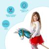 HollyHOME Sequin Unicorn Stick Horse Handcrafted Hobby Horse on a Stick with Wood Wheels Real Pony Neighing and Galloping Sounds Plush Unicorn Toy Blue 36 Inches(AA Batteries Required) view 4