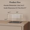 Clear Acrylic Display Show Case with Black Acrylic Base for 1:18 Scale Car Model, Simple Self-Assembly Dustproof Showcase, Cube Countertop Box for Vehicle Toys, Collectibles (13x6.7x6.3 inch) view 3