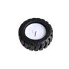 10PCS/LOT K346 43 * 19 * 3mm D-Hole Rubber Wheel Suitable for N20 Motor D Shaft Tire Car Robot DIY Toys Parts view 1