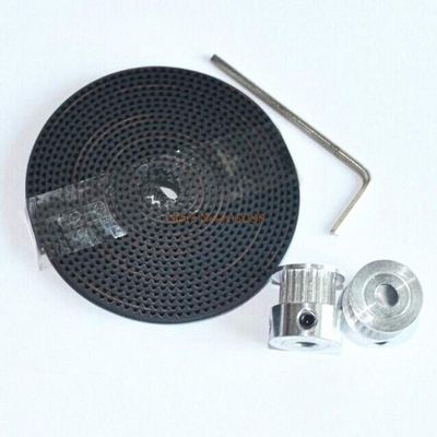 2Pcs 20-GT2-6 GT2 Pulley and 2m GT2-6mm Open GT2 Belt for (4xM3 setscrews and 1xAllen Key)