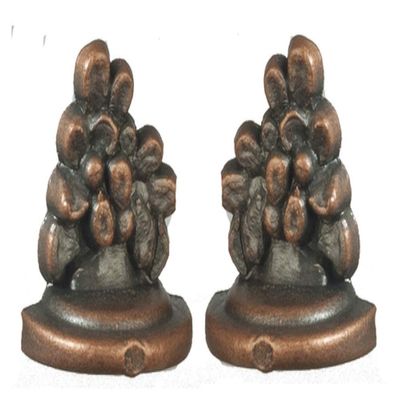 Dollhouse Antique Bronze Bookends Miniature Bookcase Study Accessory