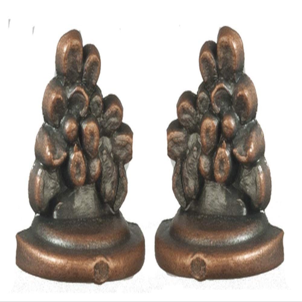 Dollhouse Antique Bronze Bookends Miniature Bookcase Study Accessory