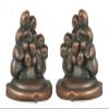 Dollhouse Antique Bronze Bookends Miniature Bookcase Study Accessory view 1
