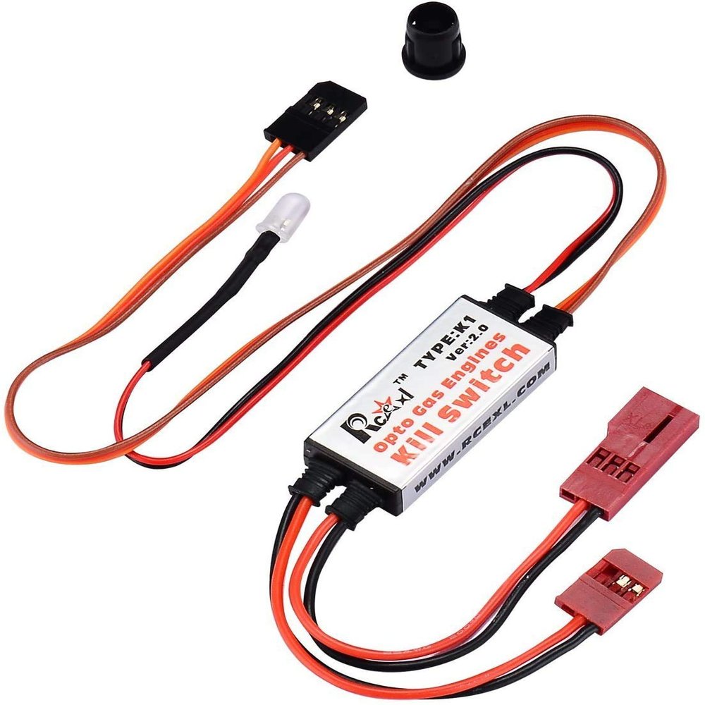 DLE Engine Kill Switch, RC Opto Kill Switch Compatible with Futaba Plug DLA DLE DA Ignition Cut Off- Safety 100% Surface Mount Technology