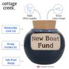 Cottage Creek Jars - New Boat Fund Ceramic Piggy Bank, Boat Accessories, Boating Gifts for Men, Dad, Boat Lovers view 2