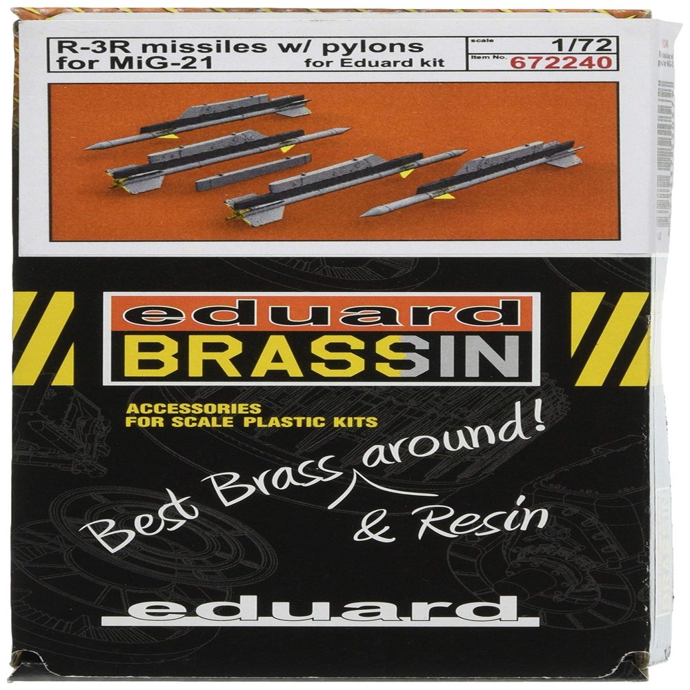Eduard EDB672240 Brassin 1:72-R-3R Missiles w/Pylons for MiG-21
