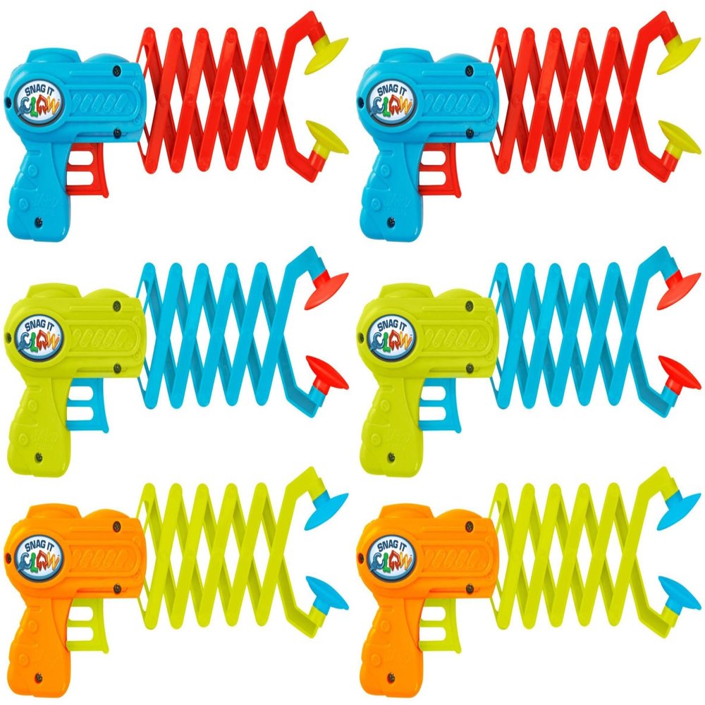 JA-RU Grab It Claw - Grabber Reacher Tool Picking Toy (6 Units Assorted) Interactive Learning Toy Tool Set for Kids. Hand Eye Coordination Training. Robotic Claw Gun. 5614-6p