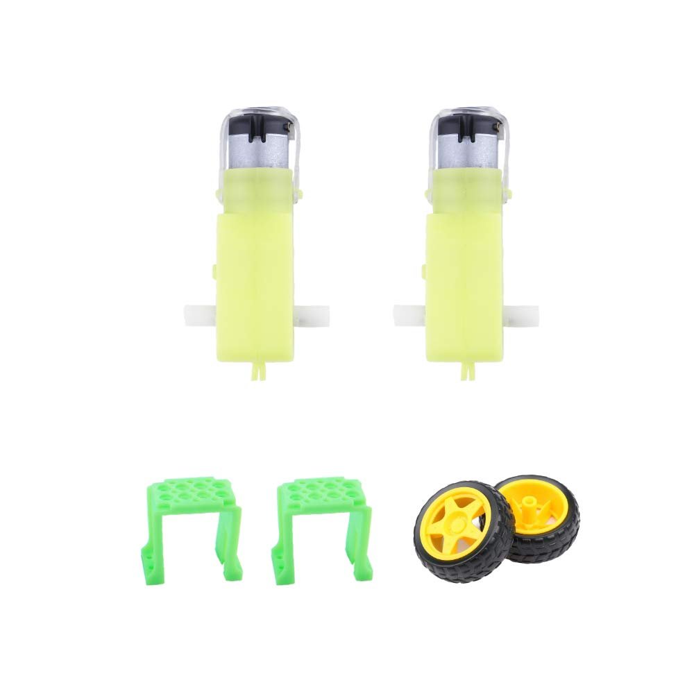 CHANCS DC Gear Motor 1:48 2pcs Double Shaft for DIY Smart Car Chassis Motor Strong Magnetic Interference