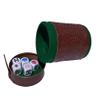 marquez Cup Poker dice Game Set with Cup Leather Lined (cubilete)Brown view 4