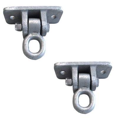 BuySwings Commercial Wood Beam Swing Hangers (2 Pack) with Axle Bolt, Connects to Swing Chain - USA Made