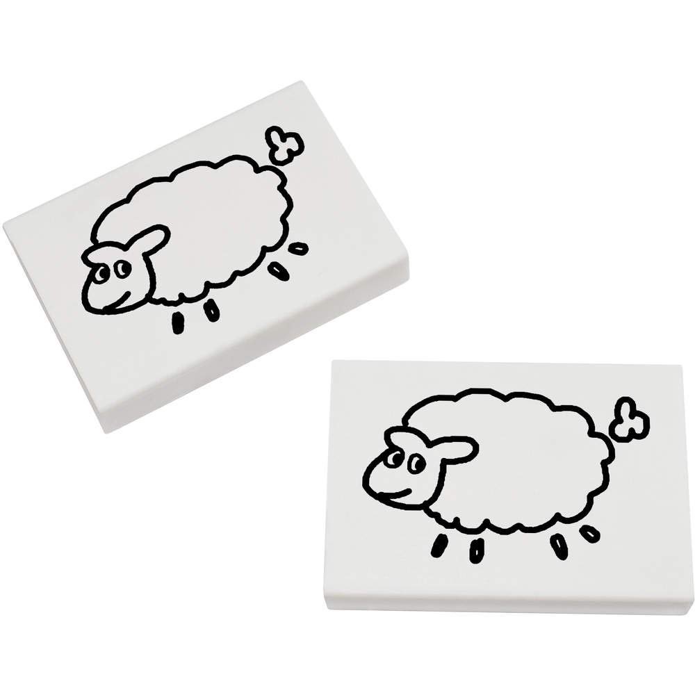 Azeeda 2 x 45mm 'Sheep' Erasers/Rubbers (ER00023493)