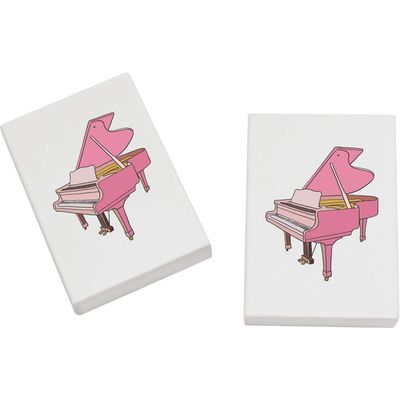 Azeeda 2 x 45mm 'Pink Grand Piano' Erasers/Rubbers (ER00023453)