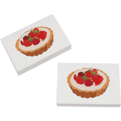 Azeeda 2 x 45mm 'Strawberry Tart' Erasers/Rubbers (ER00023650)