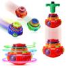 PROLOSO 12 Pack Led Spinning Tops Peg Top Light Up Music Spin Toys Glow in The Dark Party Supplies Gift Multicolored view 2