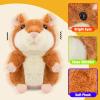 Qrooper Talking Hamster - Toddler Stuffed Animal Toys for Boys Girls 2 3 4 5 6 Year Old - Repeats What You Say - Interactive Plush Sensory Companion Toy for Kids Birthday Valentines Day Easter Gifts view 4