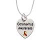 10 Pack Virus Awareness Heart-Shaped Necklaces  Inexpensive Virus Awareness Necklaces for Fundraising and Awareness view 1