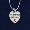 10 Pack Virus Awareness Heart-Shaped Necklaces  Inexpensive Virus Awareness Necklaces for Fundraising and Awareness view 2