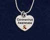 5 Pack | Virus COVID-19 Awareness Heart-Shaped Necklaces  Inexpensive COVID-19 Awareness Necklaces for Fundraising and Awareness view 2