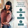 Koala Babycare Baby Carrier Wrap, Easy to Wear As a T-Shirt - Original Baby Carrier Newborn to Toddler - Sling One Size Fits All - Baby Wraps Carrier Up to 22lbs view 4