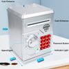 Yoego Kids Money Bank, Electronic Piggy Banks, Great Gift Toy for Kids Children, Auto Scroll Paper Money Saving Box Password Coin Bank,Perfect Toy Gifts for Boys Girls (Silver) view 3
