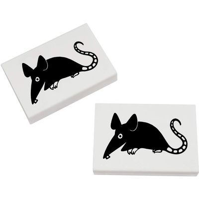 Azeeda 2 x 45mm 'Rat' Erasers/Rubbers (ER00023776)