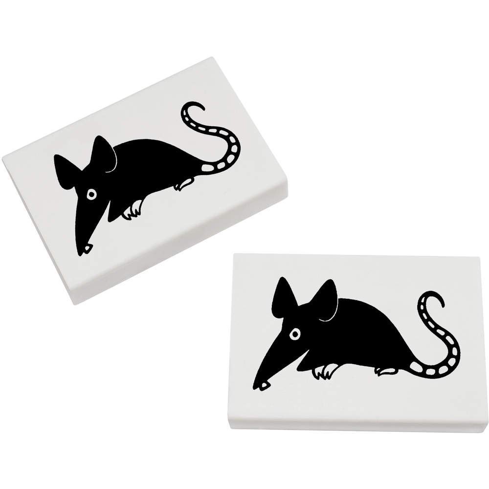 Azeeda 2 x 45mm 'Rat' Erasers/Rubbers (ER00023776)