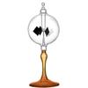 DORAMI Medium Orange Solar Power Radiometer Crookes Spinning Vanes Glass Windmill Gift Home Desk Decoration M view 1