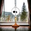 DORAMI Medium Orange Solar Power Radiometer Crookes Spinning Vanes Glass Windmill Gift Home Desk Decoration M view 3
