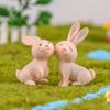 MAOMIA 7 Pcs Rabbit Figures for Kids, Animal Toys Set Cake Toppers, Rabbit Fairy Garden Miniature Figurines Collection Playset for Christmas Birthday Gift Desk Decoration view 2