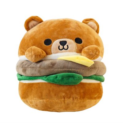 ABC Hamburger Bear Plush 8 Inch Cute Kawaii Stuffed Animal Gift