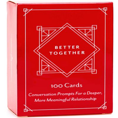 BETTER TOGETHER Couples Conversation Cards Game  100 Romantic & Deep Questions for Christmas Stocking Stuffer Gifts  Relationship Building Card for Him & Her  Date Night Gifts, Valentines Holiday