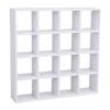 1:12 Scale Dollhouse Miniature White Wooden 16 Grid Storage Rack Shelf Exquisite Doll House Furniture Decor Organizer for Mini Figurines Cosmetics Sundries DIY Scene Layout view 1